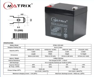 Matrix ขนาด 12V/5.5Ah - Image 4