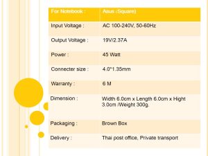 Asus ขนาด 19V/2.37 หัว 4.0*1.35MM 45W (Square) - Image 5