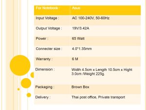 Asus ขนาด 19V/3.42A หัว 4.0*1.35MM 65W - Image 4