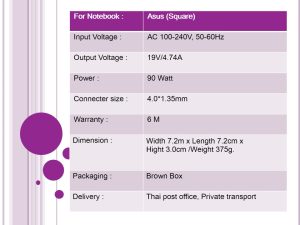 Asus ขนาด 19V/4.74A หัว 4.0*1.35MM 90W (Square) - Image 6