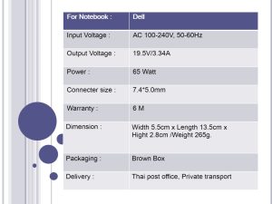 Dell ขนาด 19.5V/3.34A หัว 7.4*5.0MM 65W - Image 4