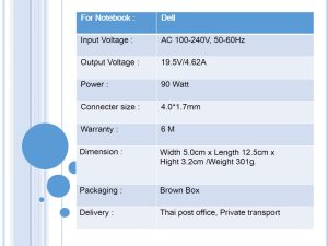 Dell ขนาด 19.5V/4.62A หัว 4.0*1.7MM 90W - Image 3
