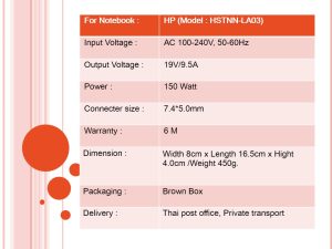 HP ขนาด 19V/9.5A หัว 7.4*5.0MM 180W Model : HSTNN-LA03 - Image 8