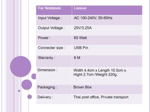 Lenovo ขนาด 20V/3.25A หัว USB 65W - Image 5