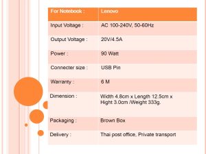 Lenovo ขนาด 20V/4.5A หัว USB 90W - Image 4