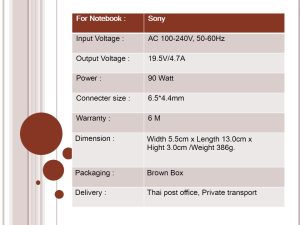 Sony ขนาด 19.5V/4.74A หัว 6.5*4.4MM 90W - Image 7
