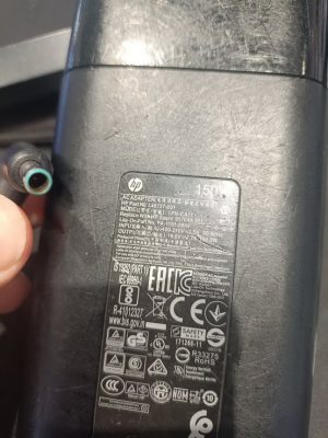 23 ก.พ.68 Adapter HP ขนาด 19.5V/7.7A หัว 4.5x3.0mm (ฟ้า) Slim เสียไฟไม่เข้าเครื่องต้องการซื้่อ Adapter ใหม่ - Image 1