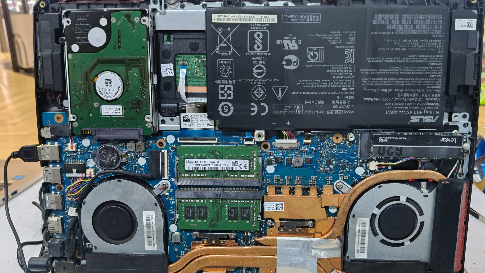 28 ธ.ค.68 Asus FX505D พัดลม CPU มีเสียงดังทำความสะอาดไม่หายต้องการเปลี่ยนพัดลม CPU ใหม่ทั้ง 2 ข้าง
