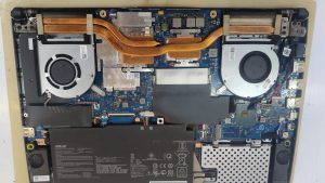 11 พ.ค.69 Asus FX506L พัดลม CPU มีเสียงดังและหมุนรอบเบา ทำให้เครื่องร้อนต้องการเปลี่ยนพัดลม CPU ใหม่ซ้าย-ขวา