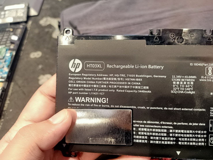 18 มิ.ย.69 HP Pavilion X360 14-dh1059TX แบตเตอรี่เดิม Pass : HT03XL เดิมบวม เสื่อมสำรองไฟได้น้อย ต้องการเปลี่ยนแบตเตอรี่ใหม่ Grade Original